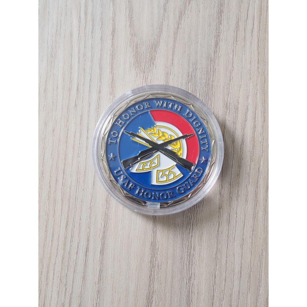USAF Honor Guard Challenge Coin Blue Silver Official Commemorative Military Good